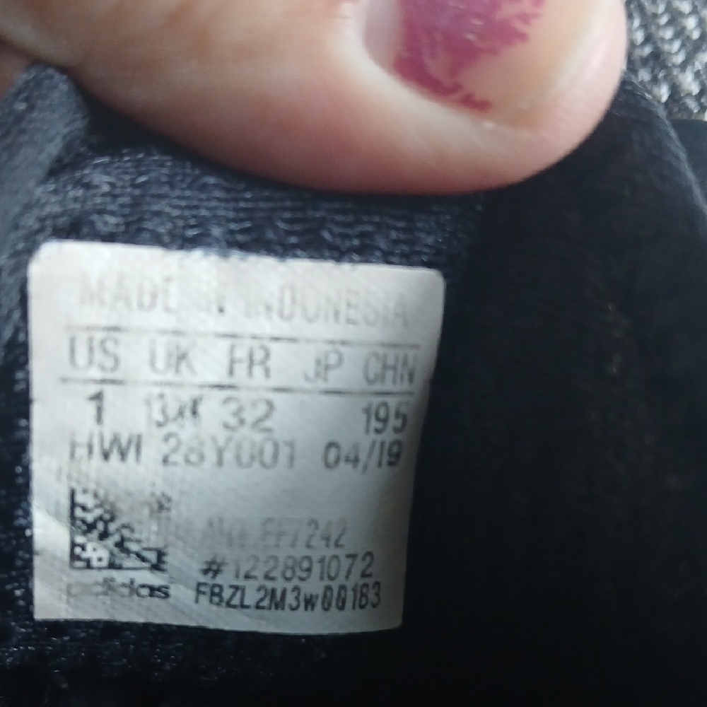 adidas Kids Black and White Sneakers - Picture 2 of 5